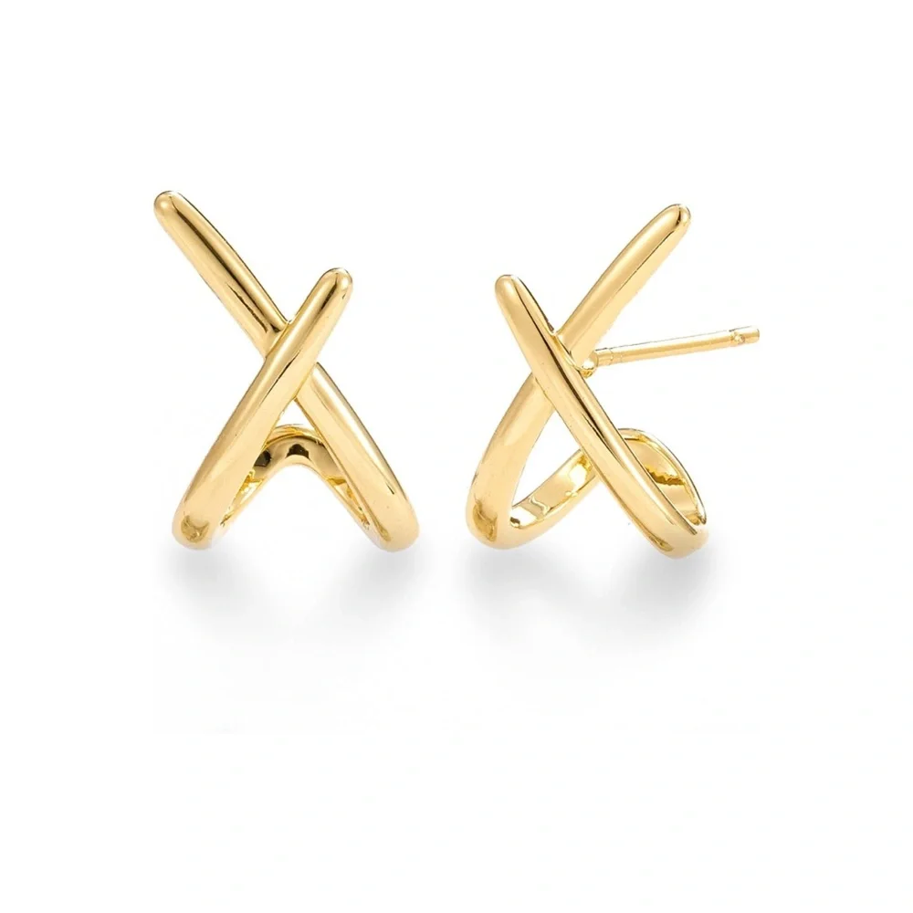 New! Anthropologie Anna Louisa Sloane Criss Cross Earrings (1065) NWOT